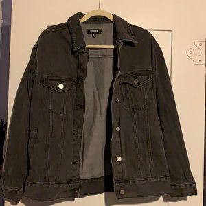 Missguided black jean jacket